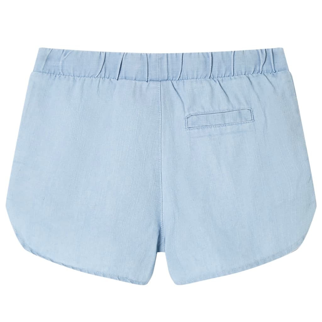 VidaXL Kindershorts 104 zachtdenimblauw