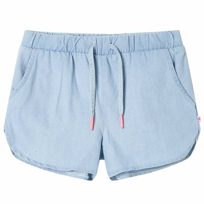 VidaXL Kindershorts 128 zachtdenimblauw