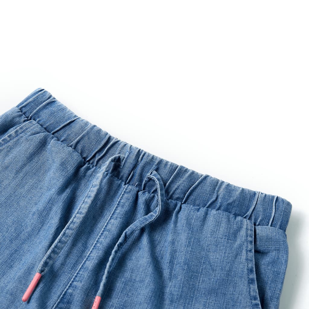 VidaXL Kindershorts 104 denimblauw