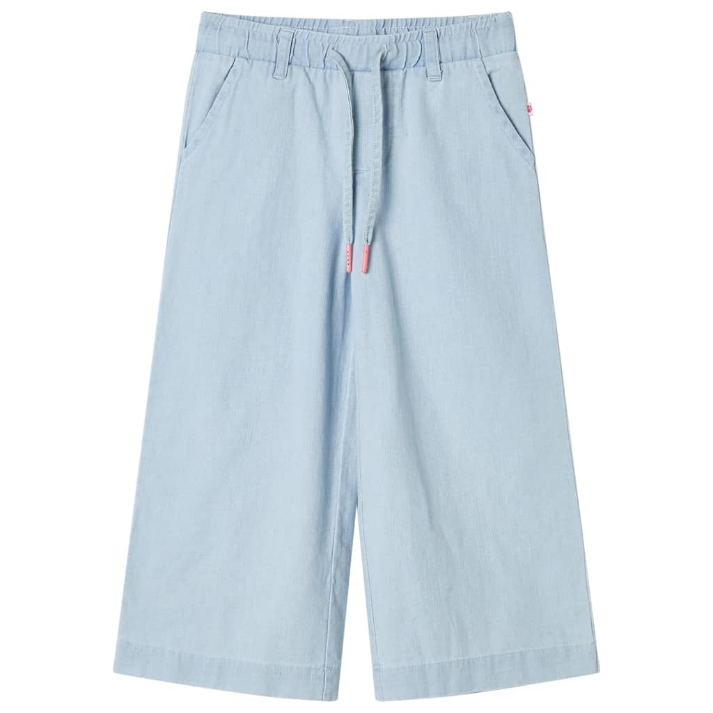 VidaXL Kinderbroek 140 zachtdenimblauw