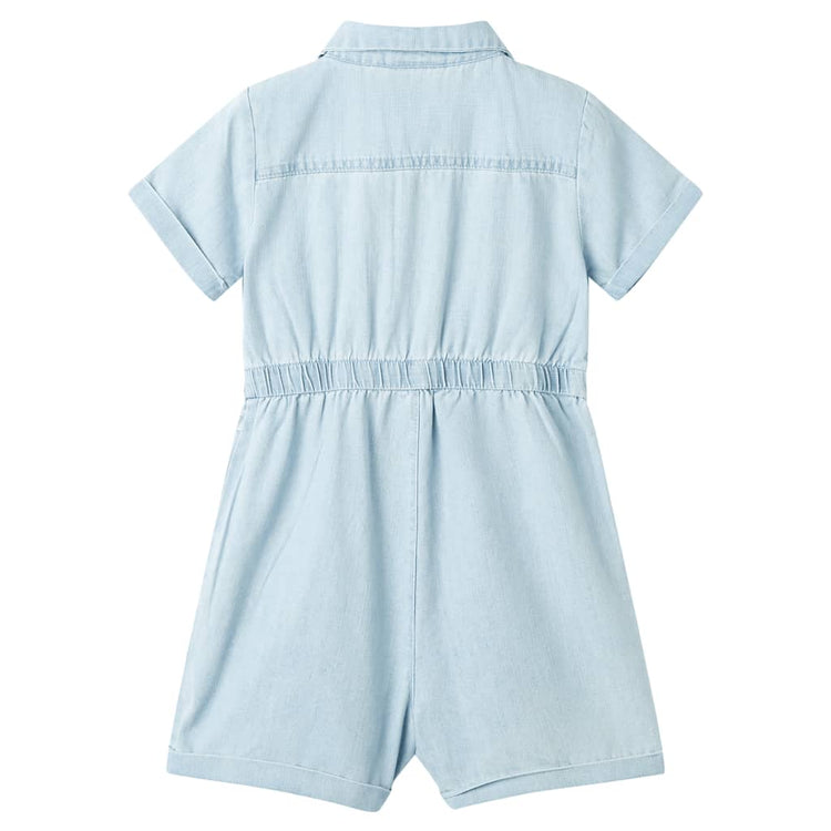 Vidaxl kinderonesie met korte mouwen 92 zachtblauw