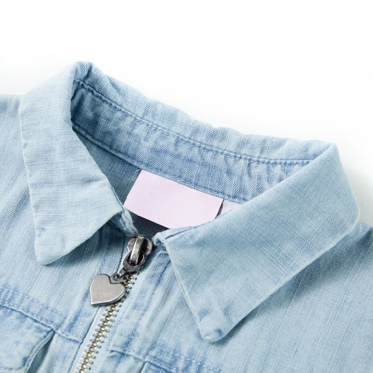Vidaxl kinderonesie met korte mouwen 104 zachtblauw
