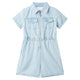 Vidaxl kinderonesie met korte mouwen 128 zachtblauw