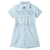 Vidaxl kinderonesie met korte mouwen 128 zachtblauw