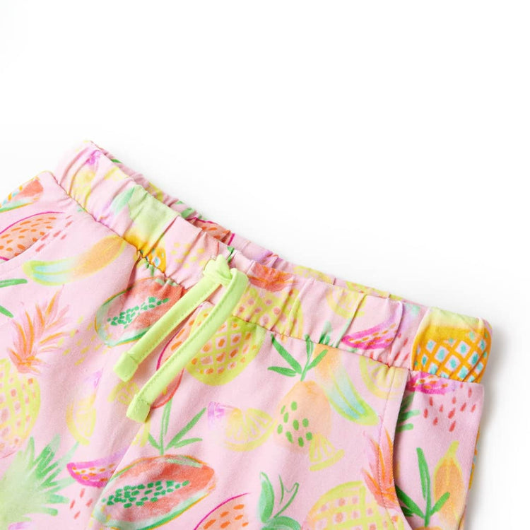 VidaXL Kindershort met trekkoord 92 zachtroze