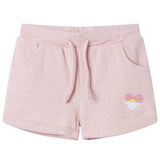Vidaxl kindershorts met trekkoord 128 gemengd lichtroze - afbeelding 1