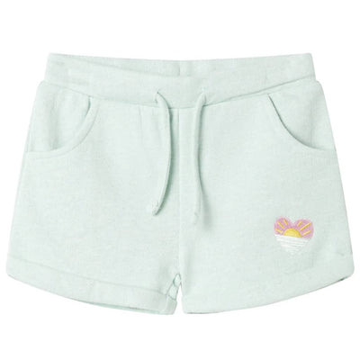 VidaXL Kindershorts met trekkoord 128 gemengd lichtmintkleurig