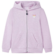 VidaXL Kindervest met capuchon en rits 116 gemengd lila - afbeelding 1