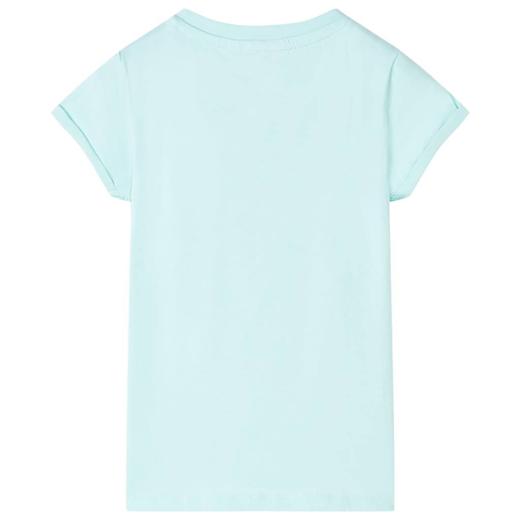VidaXL Kindershirt 92 lichtzeeblauw