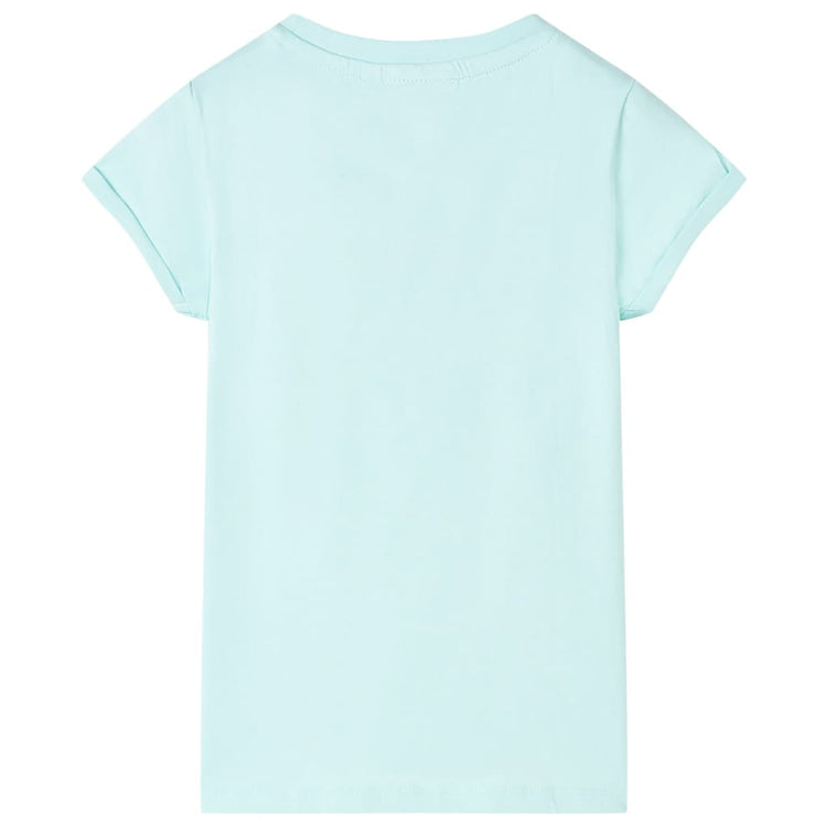 VidaXL Kindershirt 92 lichtzeeblauw