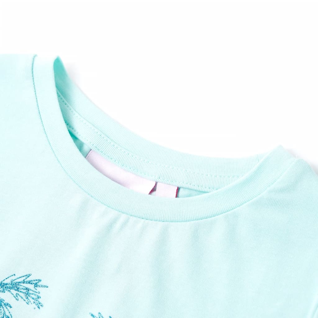 VidaXL Kindershirt 92 lichtzeeblauw