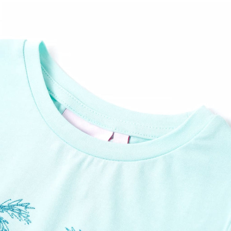 VidaXL Kindershirt 92 lichtzeeblauw