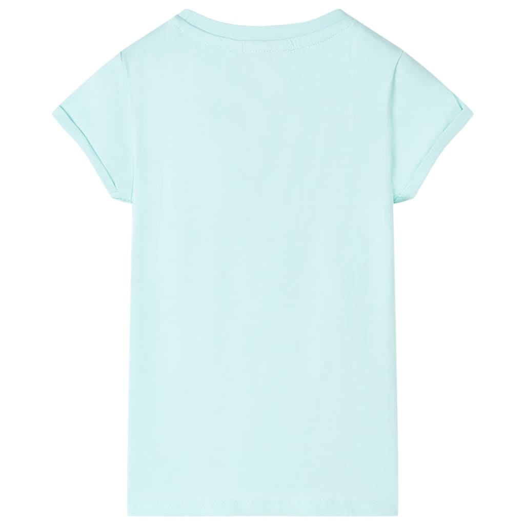 VidaXL Kindershirt 116 lichtzeeblauw