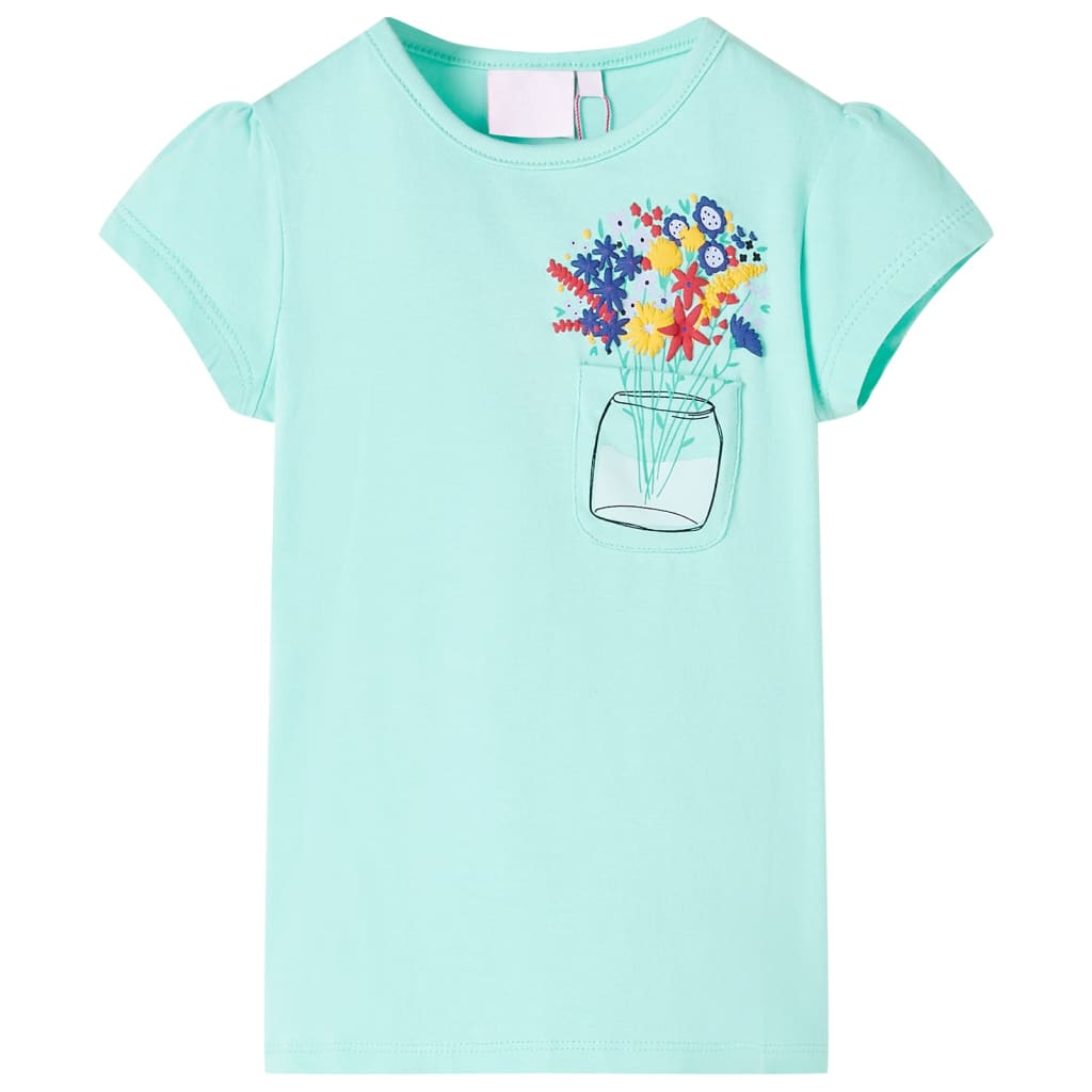 VidaXL Kindershirt 92 lichtmint