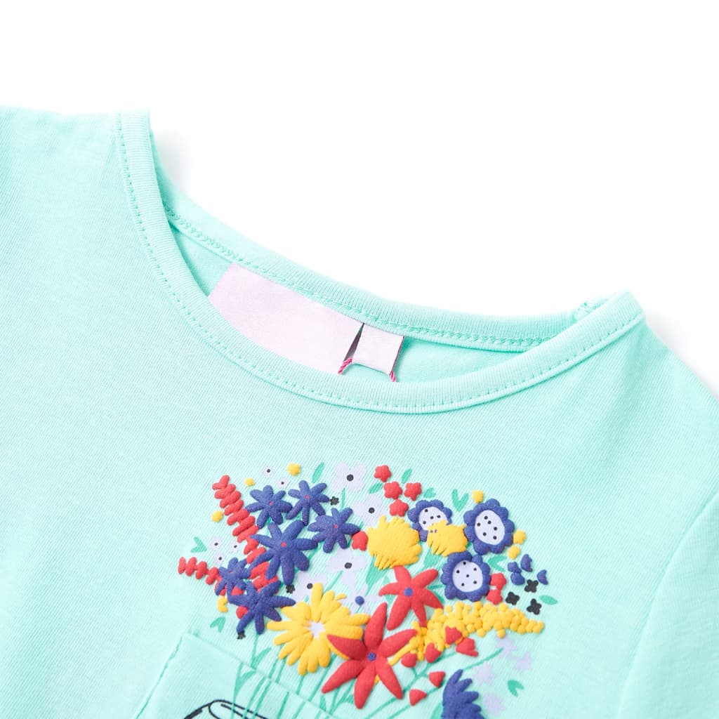 VidaXL Kindershirt 92 lichtmint