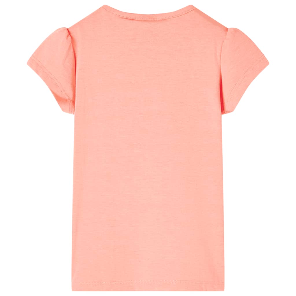 VidaXL Kindershirt 140 neonkoraalkleurig