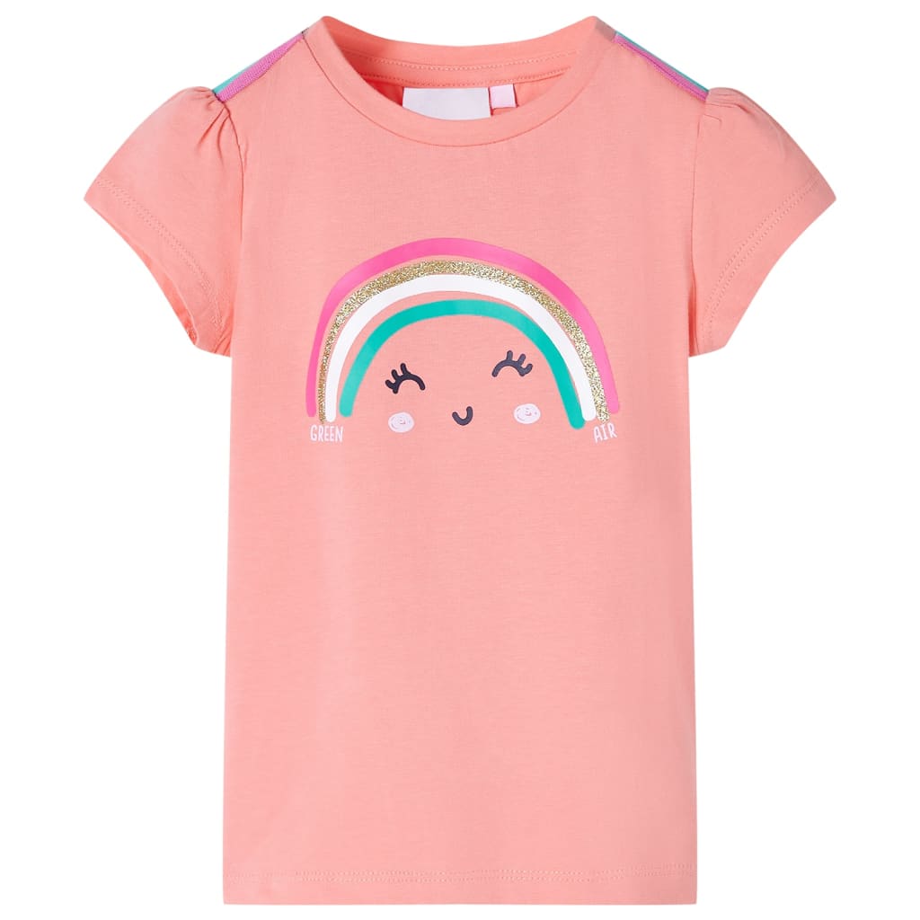 VidaXL Kindershirt 104 lichtkoraalkleurig