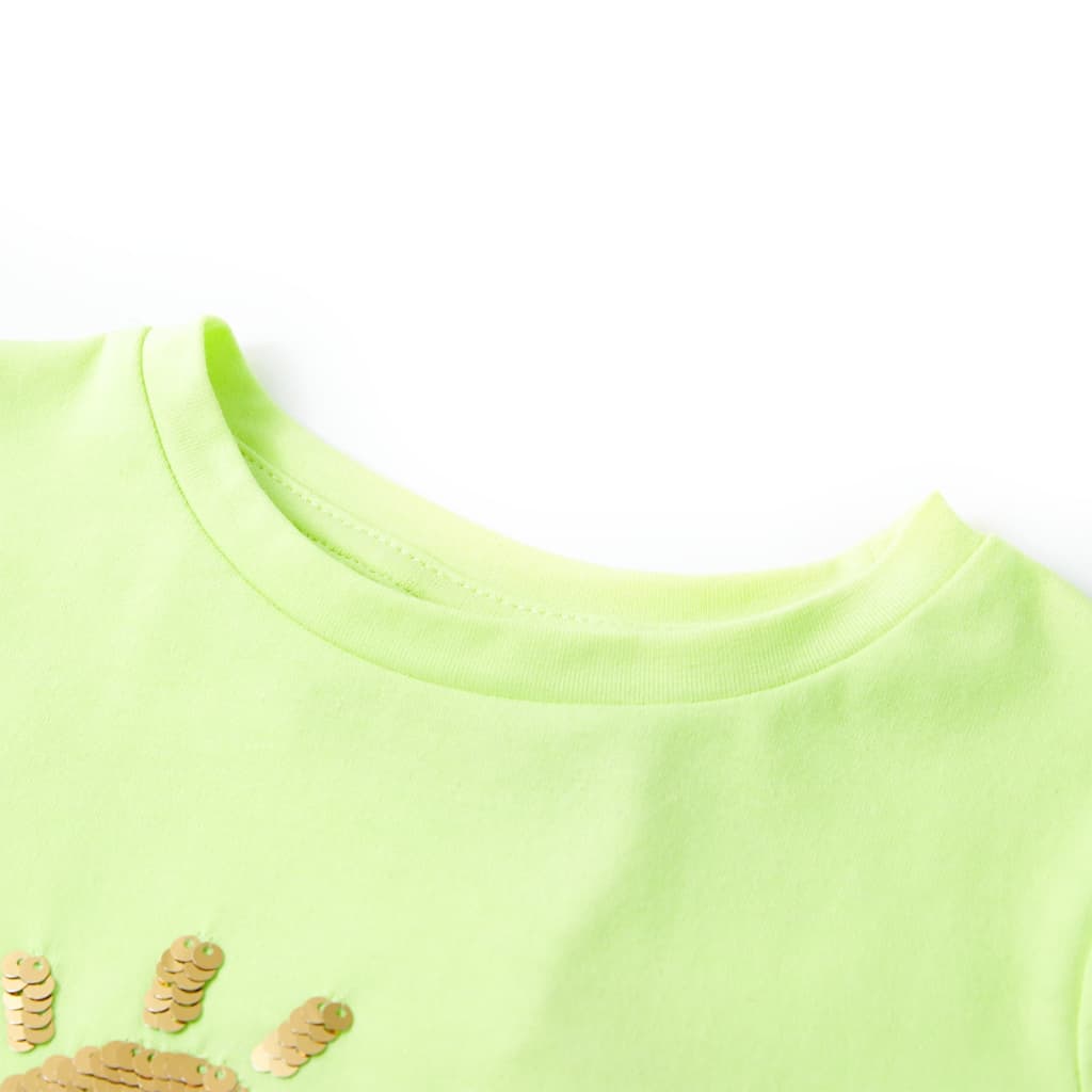 VidaXL Kindershirt 92 neongeel