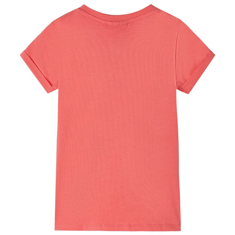 VidaXL Kindershirt 92 koraalkleurig