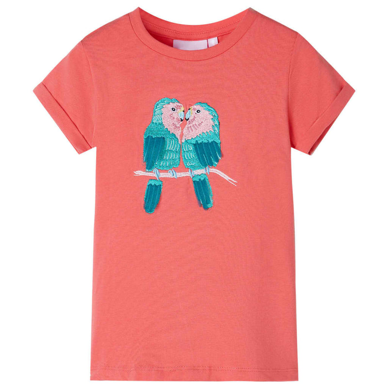 Vidaxl kindershirt 116 koraalkleurig