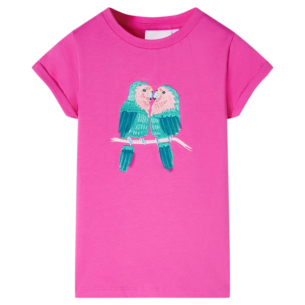 VidaXL Kindershirt 116 donkerroze