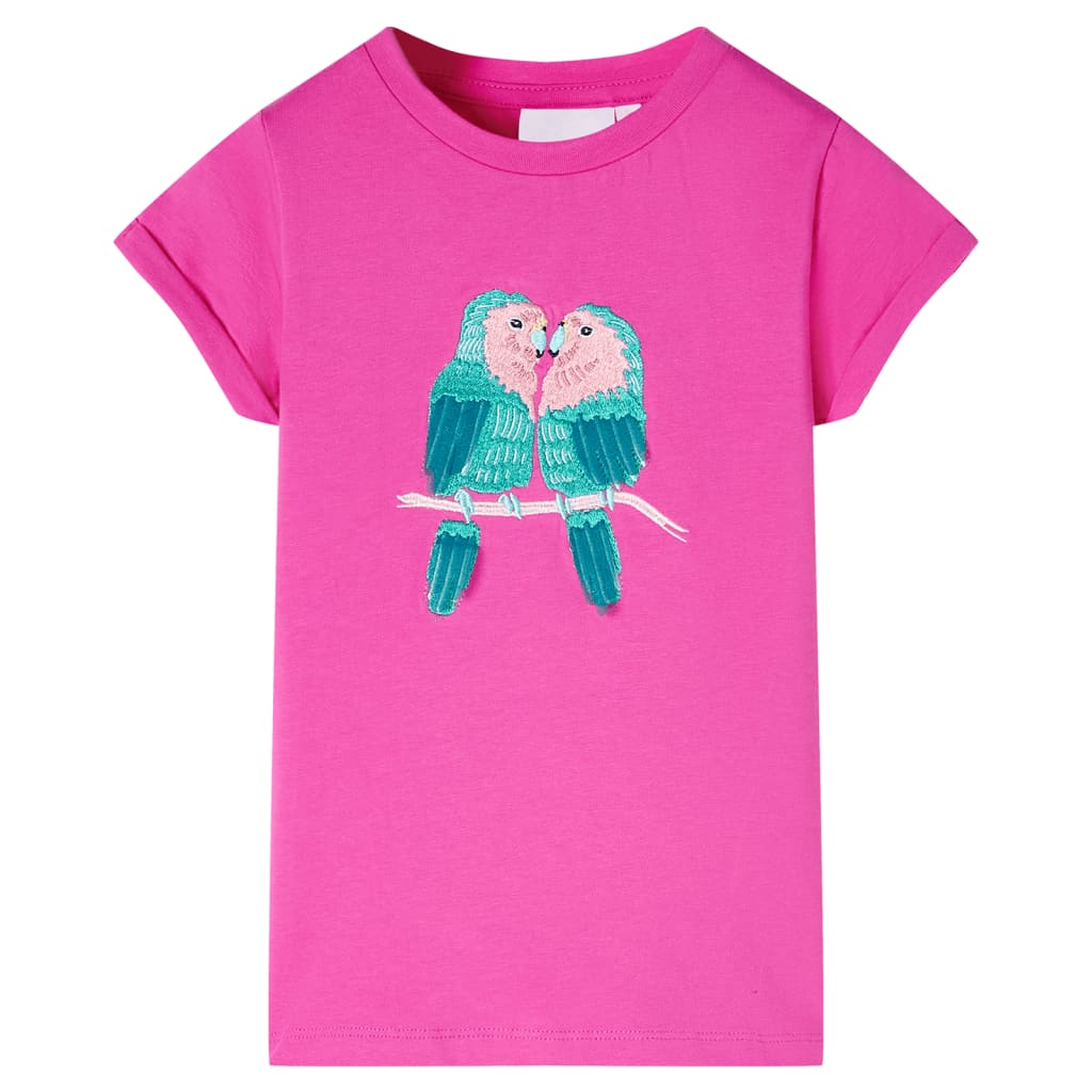 VidaXL Kindershirt 140 donkerroze