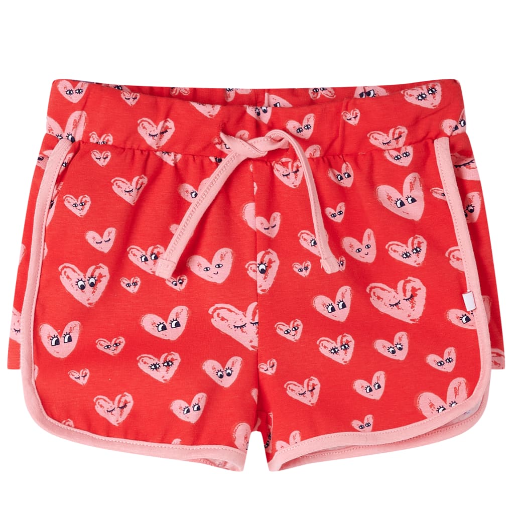 Vidaxl kindershort met trekkoord 140 rood
