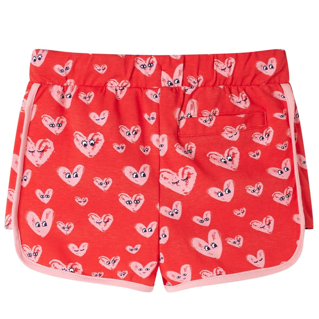 Vidaxl kindershort met trekkoord 140 rood