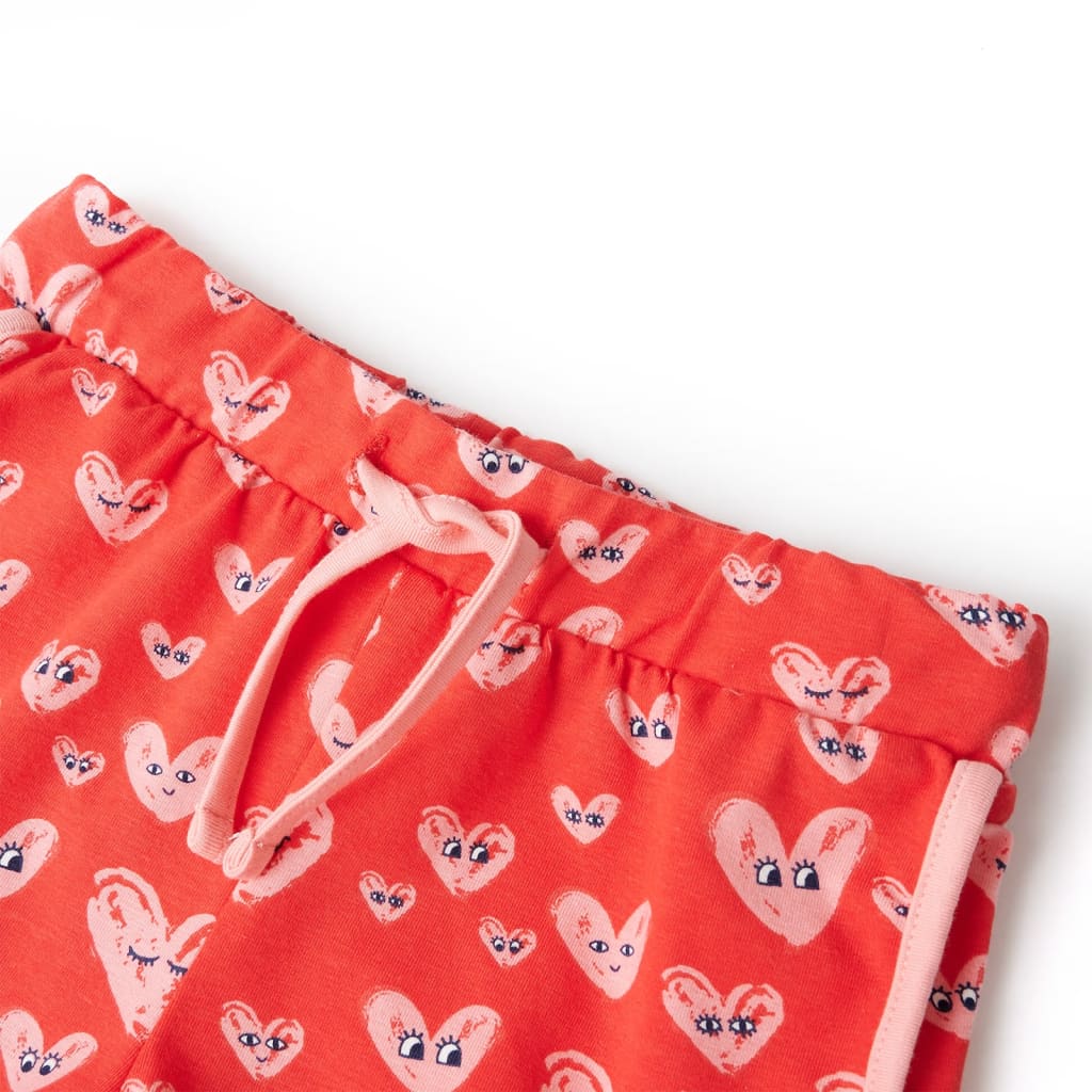 Vidaxl kindershort met trekkoord 140 rood