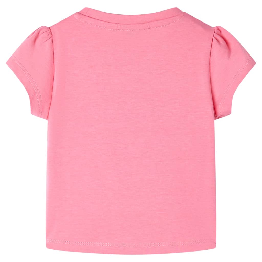 VidaXL Kindershirt 104 fluorescerend felroze