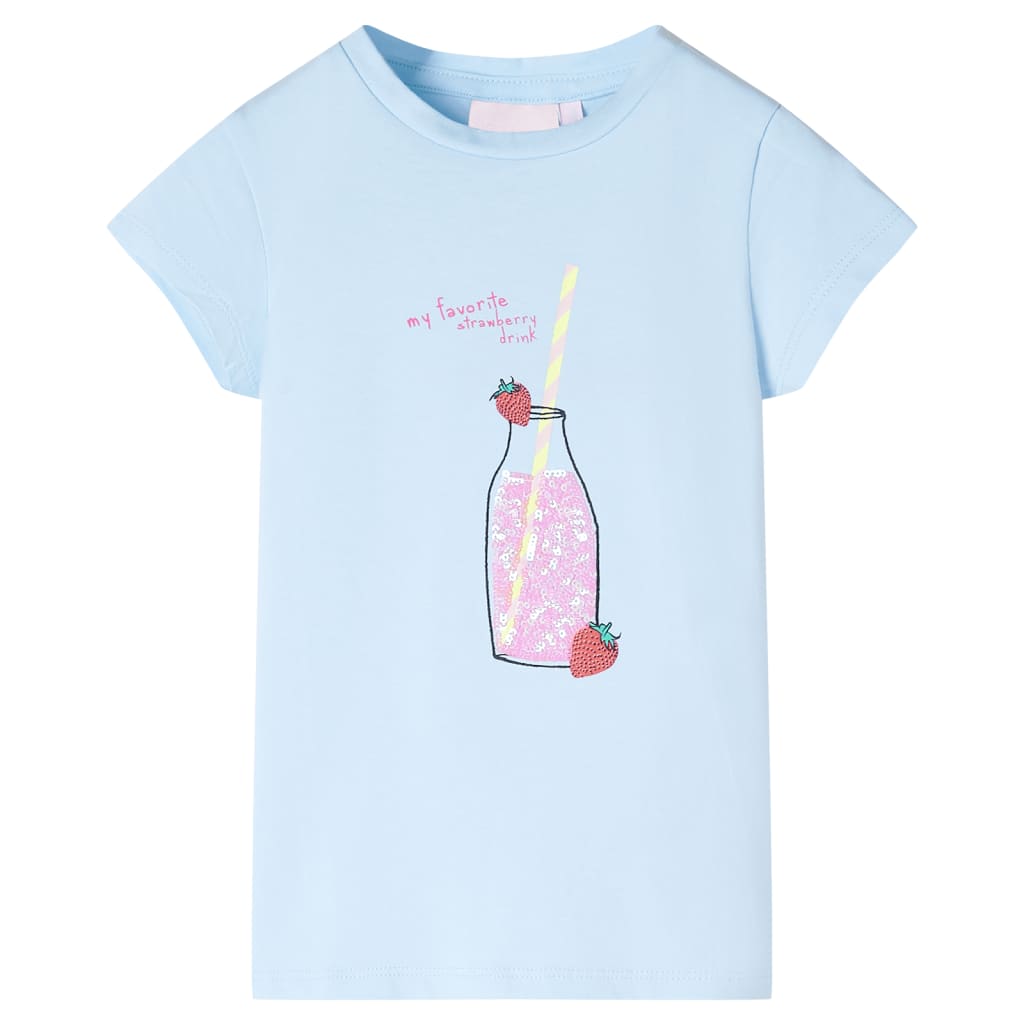 VidaXL Kindershirt 116 zachtblauw