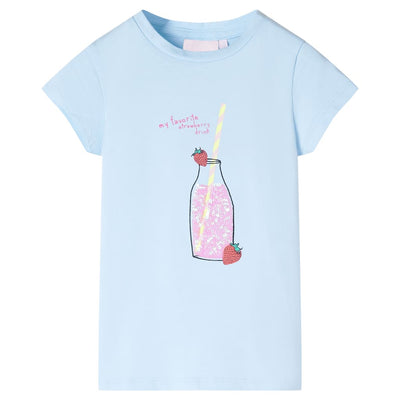 VidaXL Kindershirt 116 zachtblauw