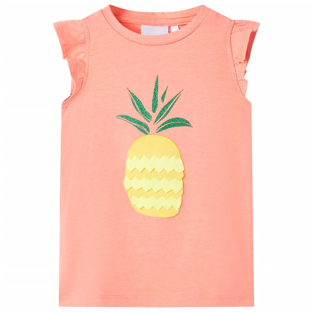 VidaXL Kindershirt 104 neonkoraal