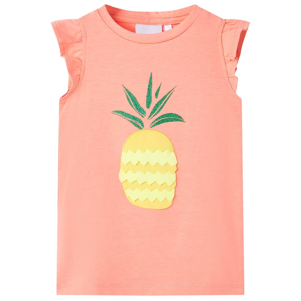 VidaXL Kindershirt 116 neonkoraal