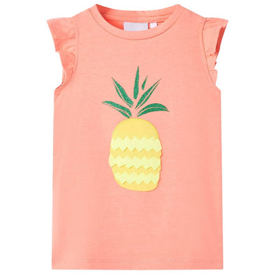 VidaXL Kindershirt 116 neonkoraal