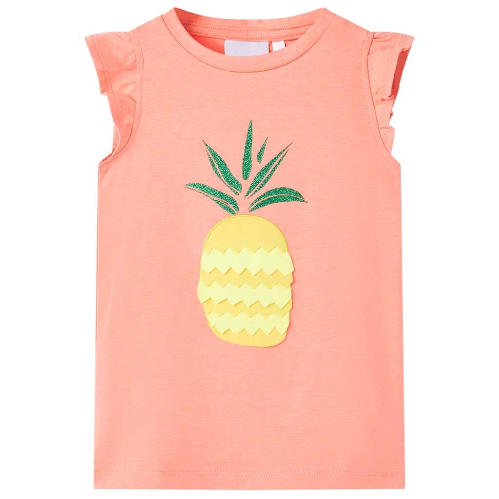 VidaXL Kindershirt 140 neonkoraal