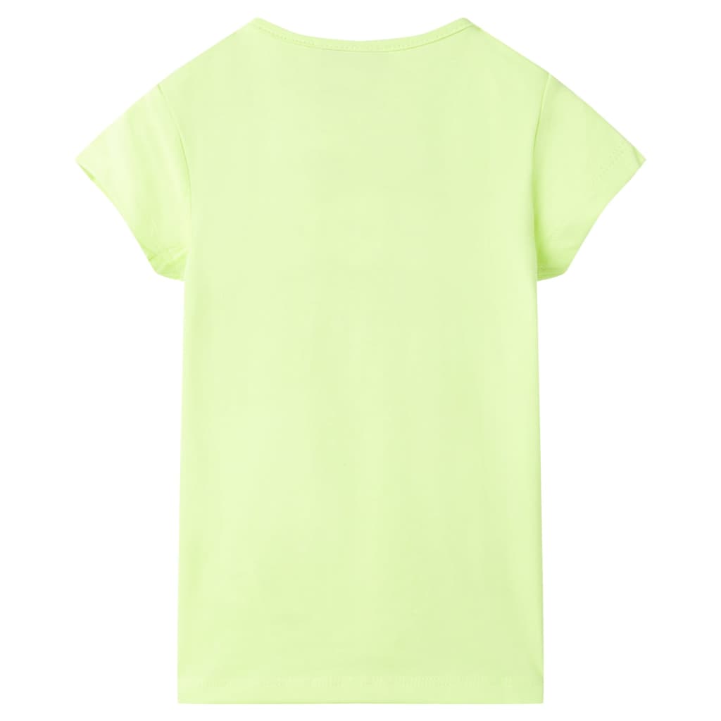 VidaXL Kindershirt 92 fluorescerend geel