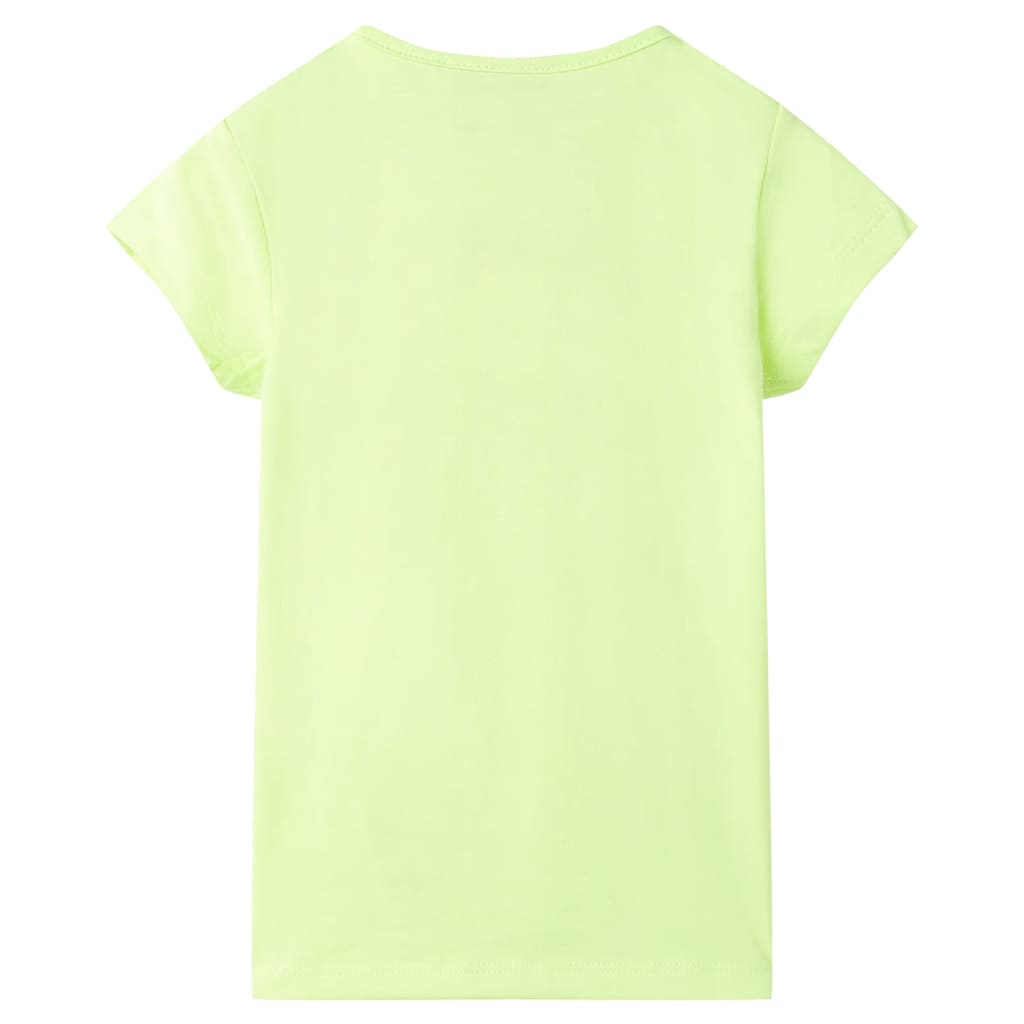 VidaXL Kindershirt 104 fluorescerend geel