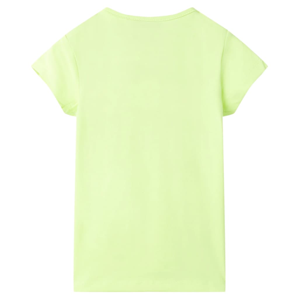 VidaXL Kindershirt 116 fluorescerend geel