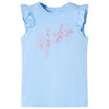 Vidaxl kindershirt met ruches aan de mouwen 140 lichtblauw