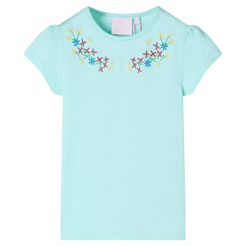 VidaXL Kindershirt 140 lichtzeeblauw