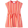 Vidaxl kinderjurk met trekkoord 116 roze en rood