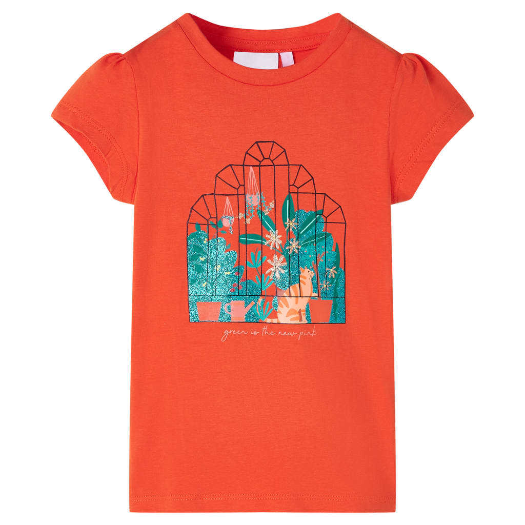 VidaXL Kindershirt 92 donkeroranje