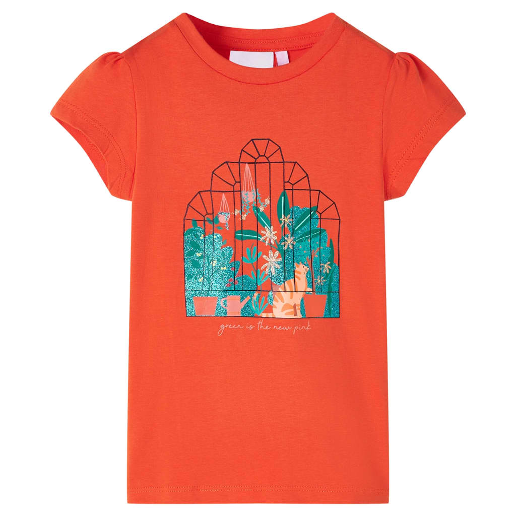 VidaXL Kindershirt 104 donkeroranje