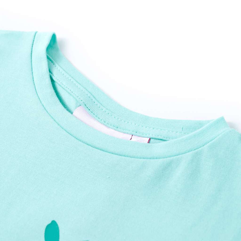 Vidaxl kindershirt 128 lichtmint