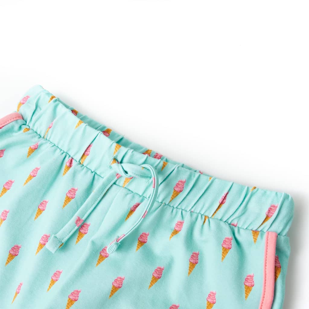 Vidaxl kindershorts met trekkoord 104 lichtmintkleurig
