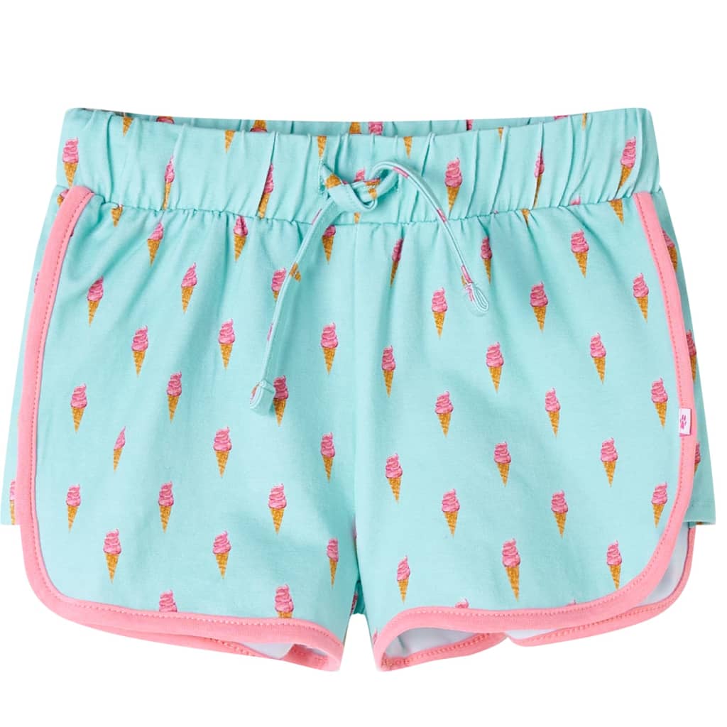 Vidaxl kindershorts met trekkoord 128 lichtmintkleurig
