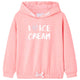 Vidaxl kindertrui met capuchon 116 felroze