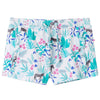 Vidaxl kindershorts met trekkoord 140 ecru en donkermint