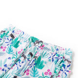 Vidaxl kindershorts met trekkoord 140 ecru en donkermint - afbeelding 3